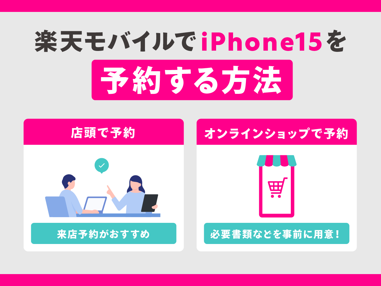 楽天モバイルでiPhone15を予約する方法