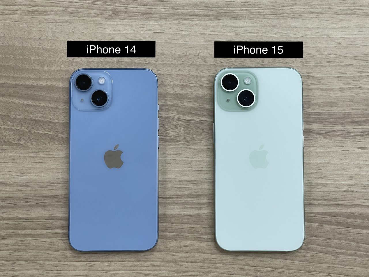 iPhone 14とiPhone 15の違い：背面