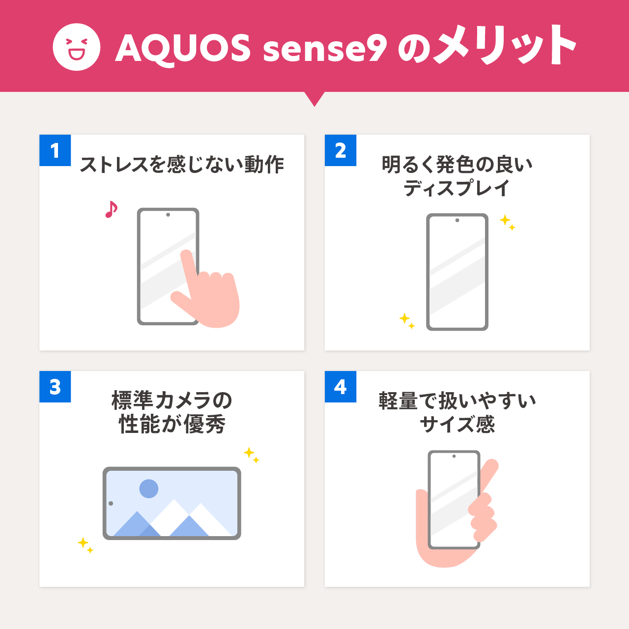 AQUOS sense9のメリット