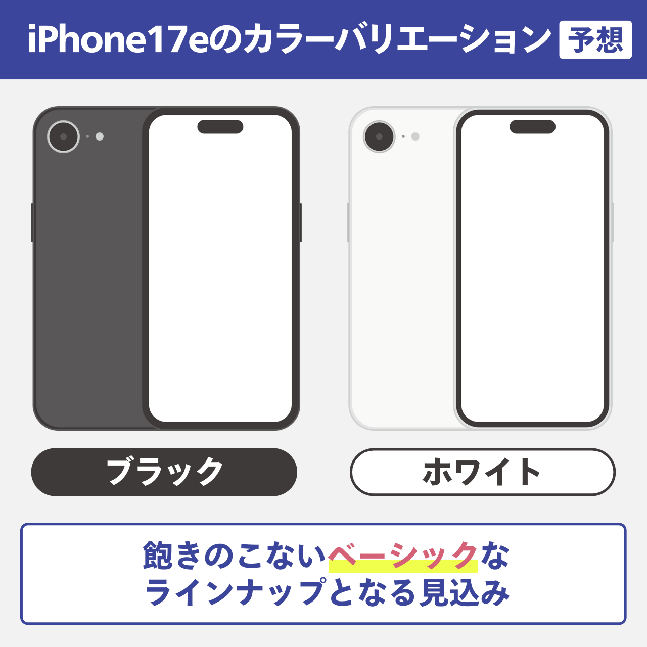 iPhone17eのカラーバリエーション