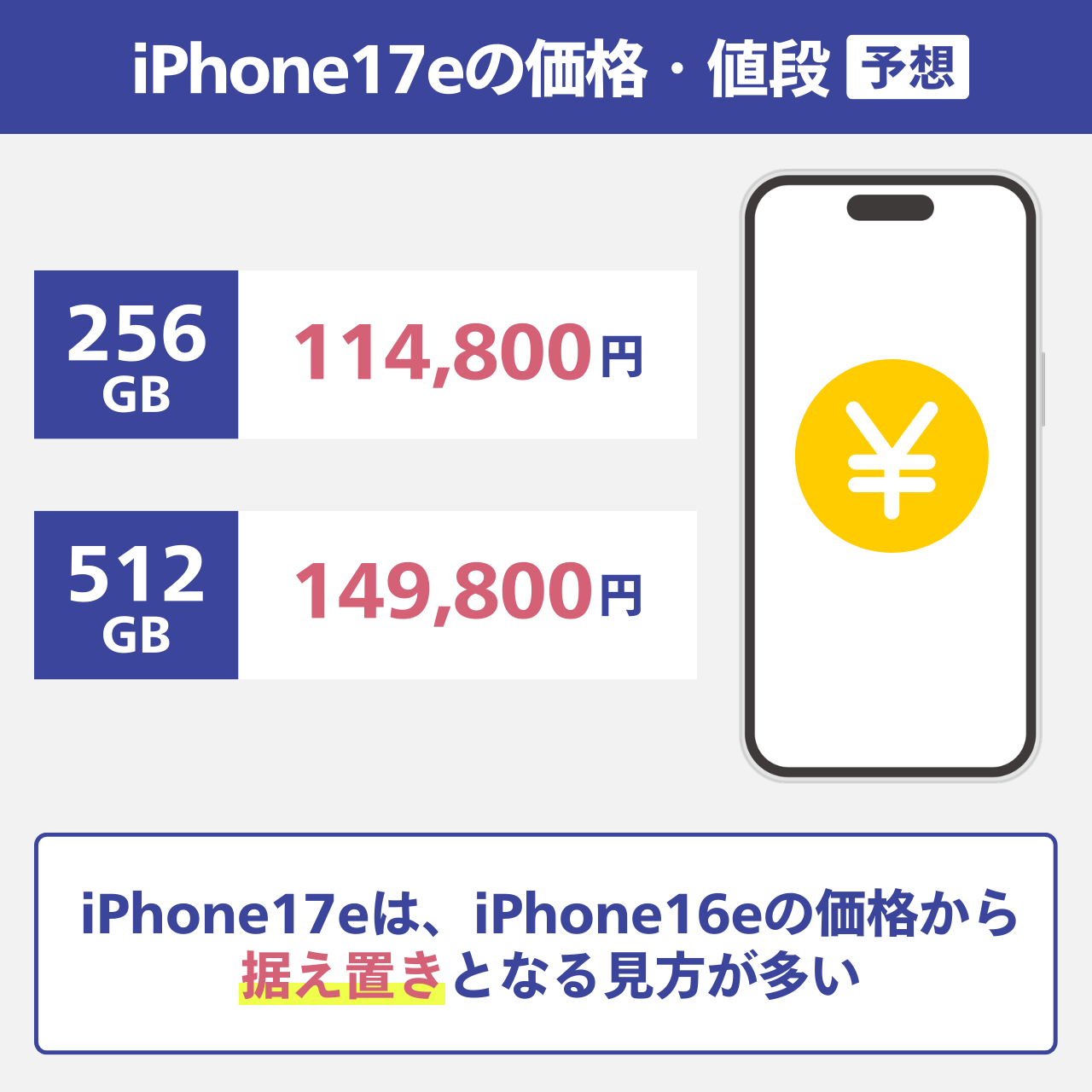 iPhone17eの価格・値段