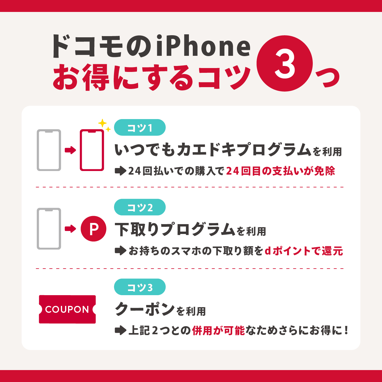ドコモのiPhoneをお得にするコツ