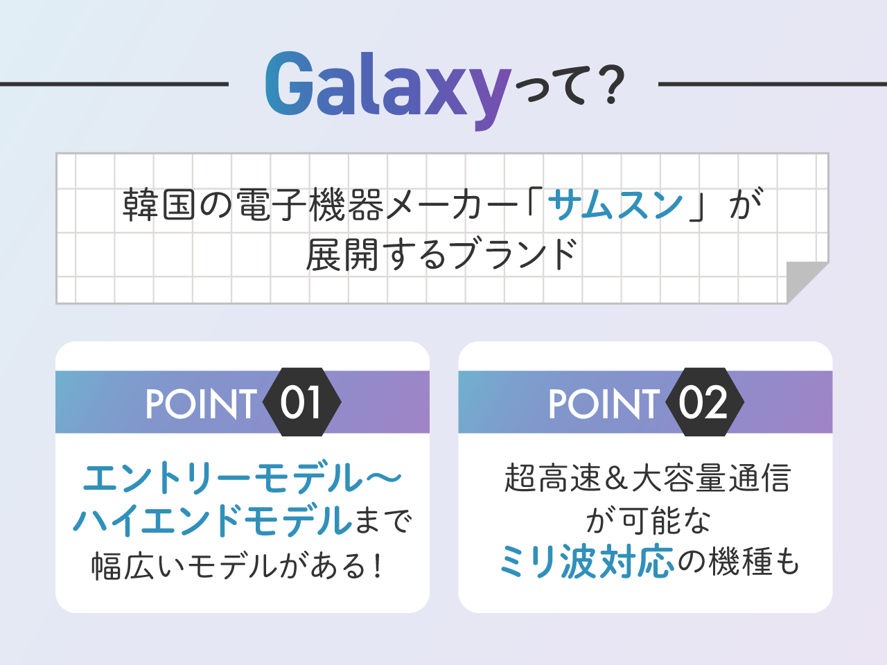Galaxyシリーズとは