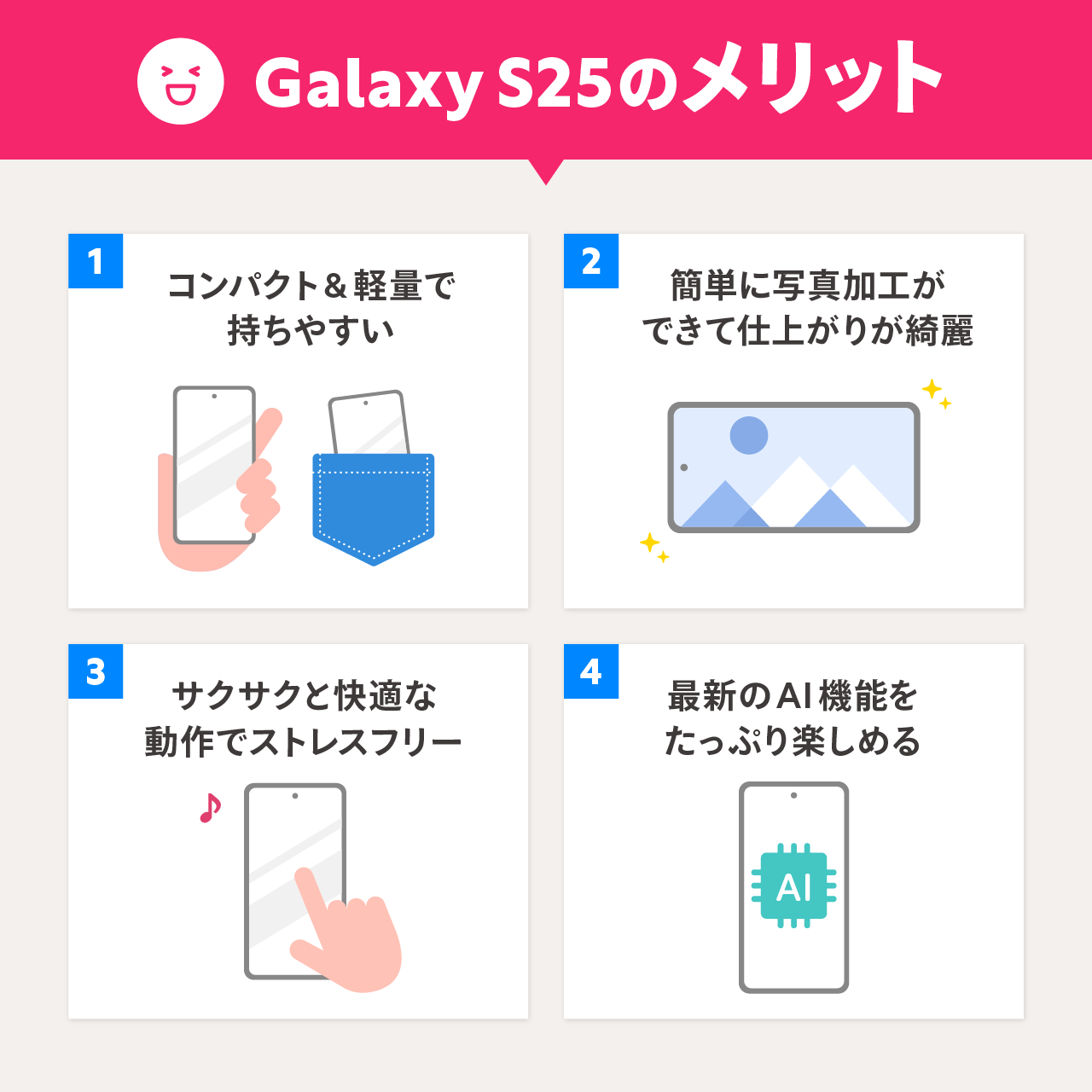 Galaxy S25のメリット