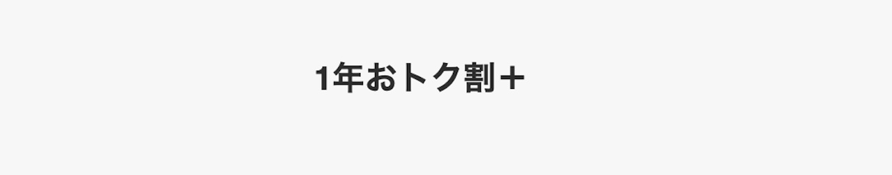 1年おトク割+