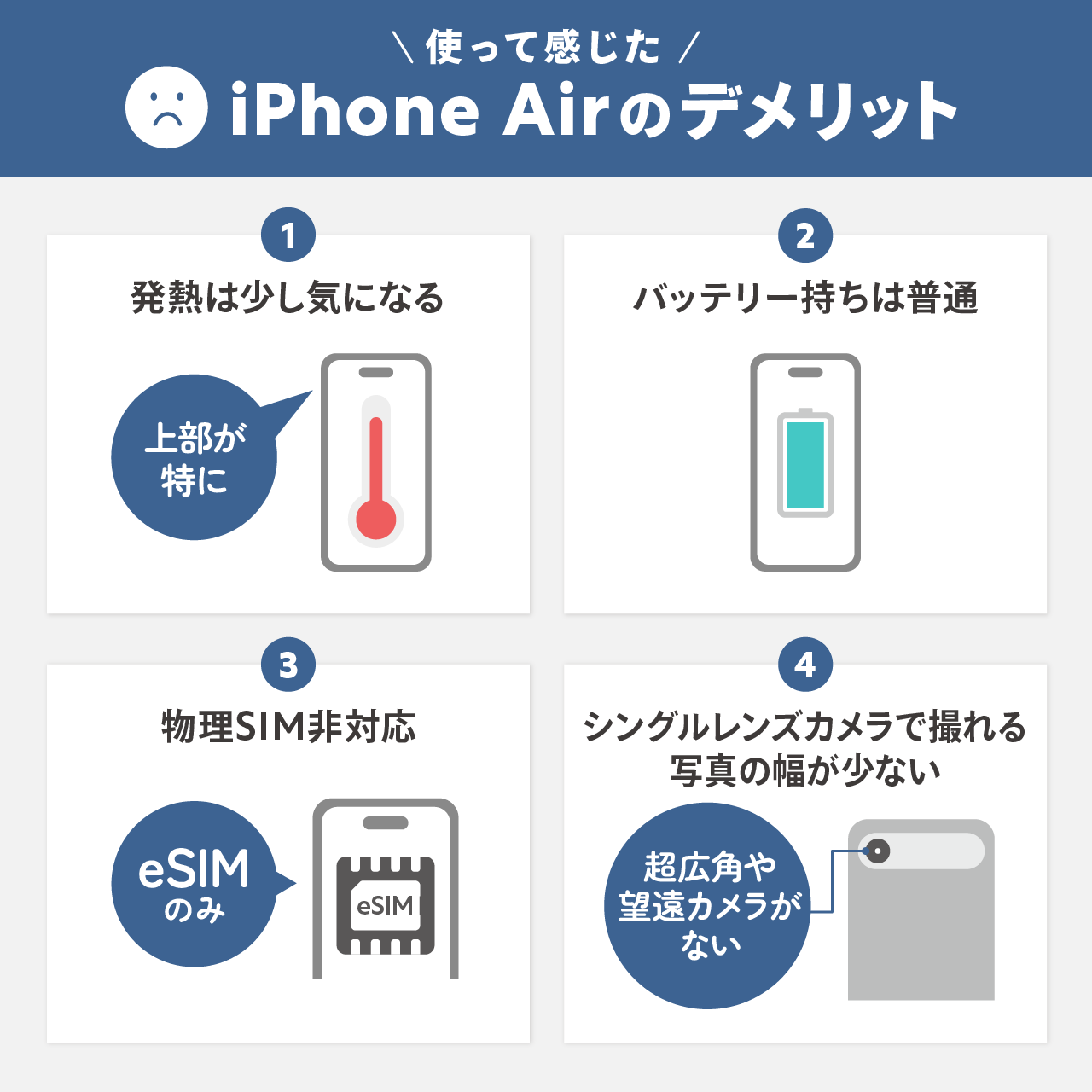 使って感じたiPhone Airのデメリット