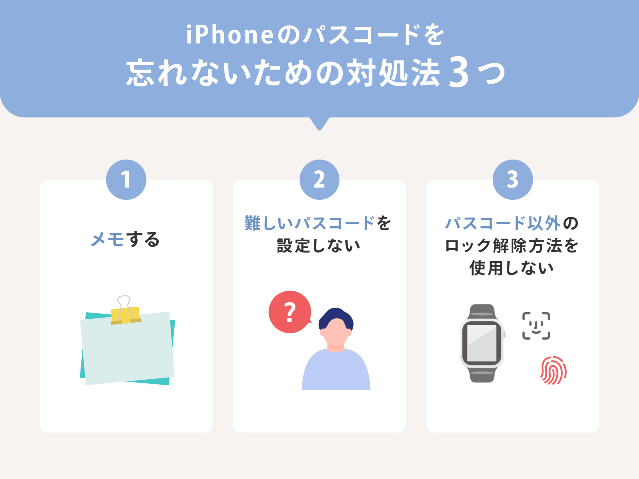 iPhoneのパスコードを忘れないようにする方法