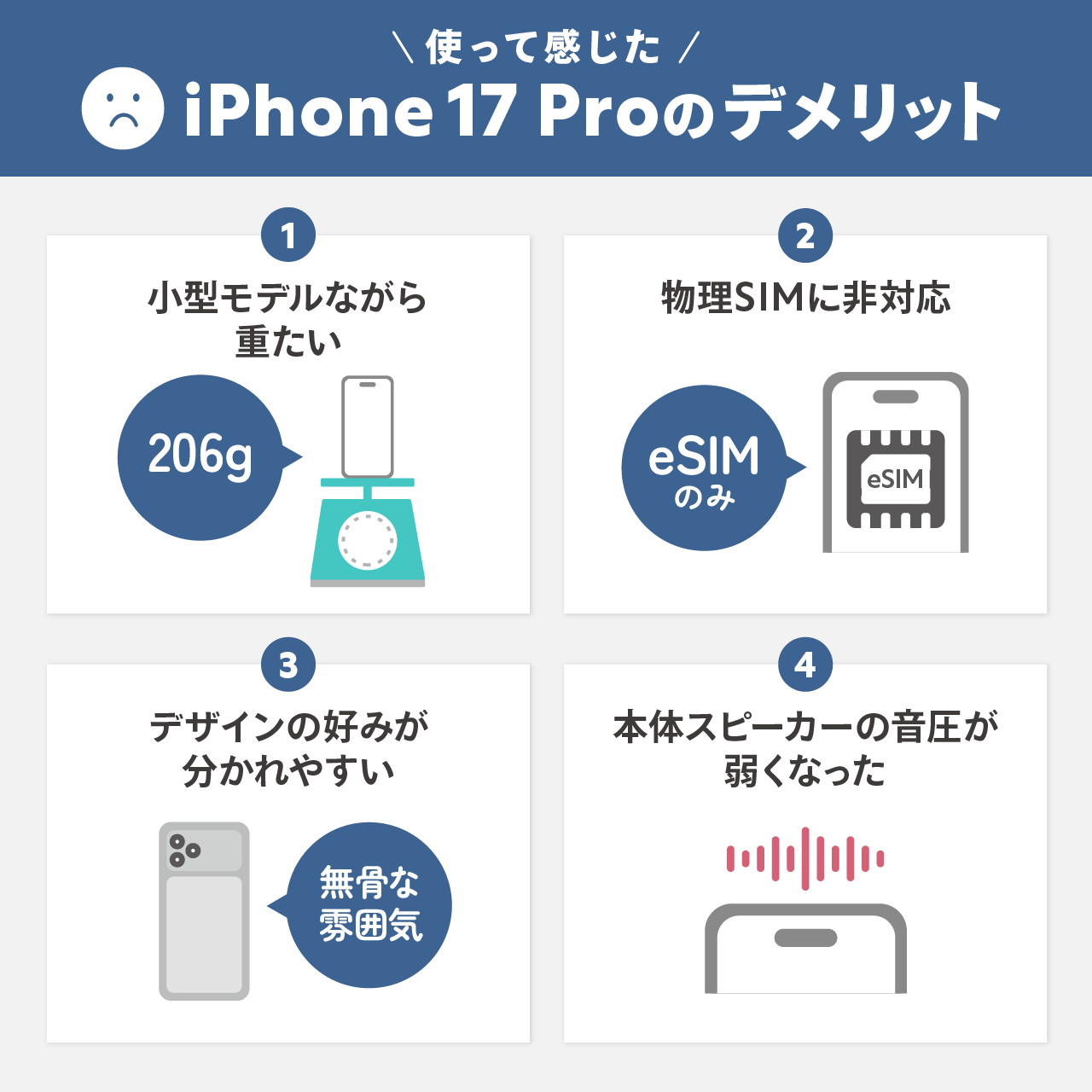 使って感じたiPhone17 Proのデメリット